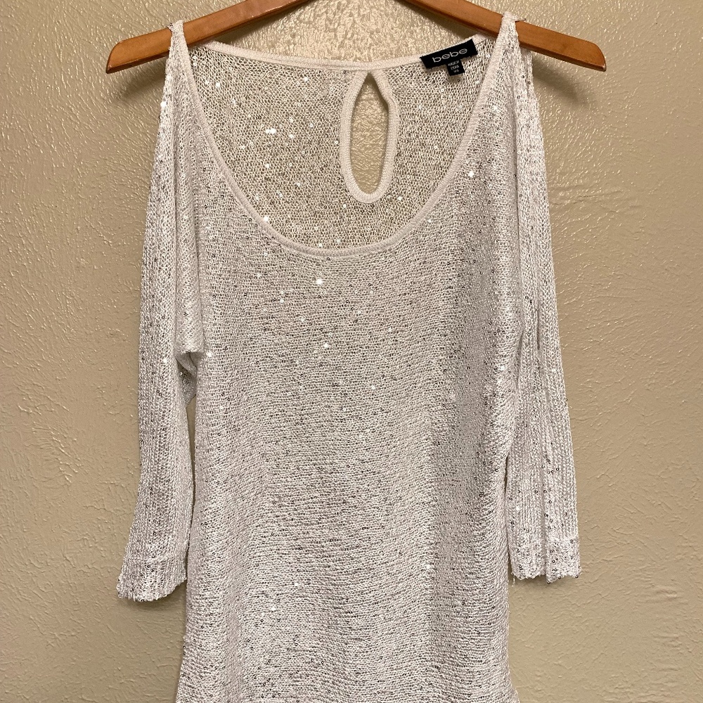 Bebe Sequins top, Size XS